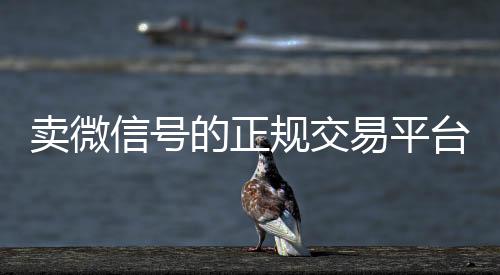 卖微信号的正规交回收微信号平台高价易平台（卖微信号的正规交易平台）