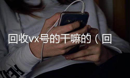 回收vx号的干回收微信秒结账联系方式嘛的（回收微信号干什么用）